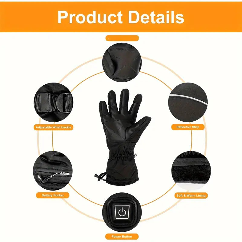 3-Level Temperature Control Heated Gloves
