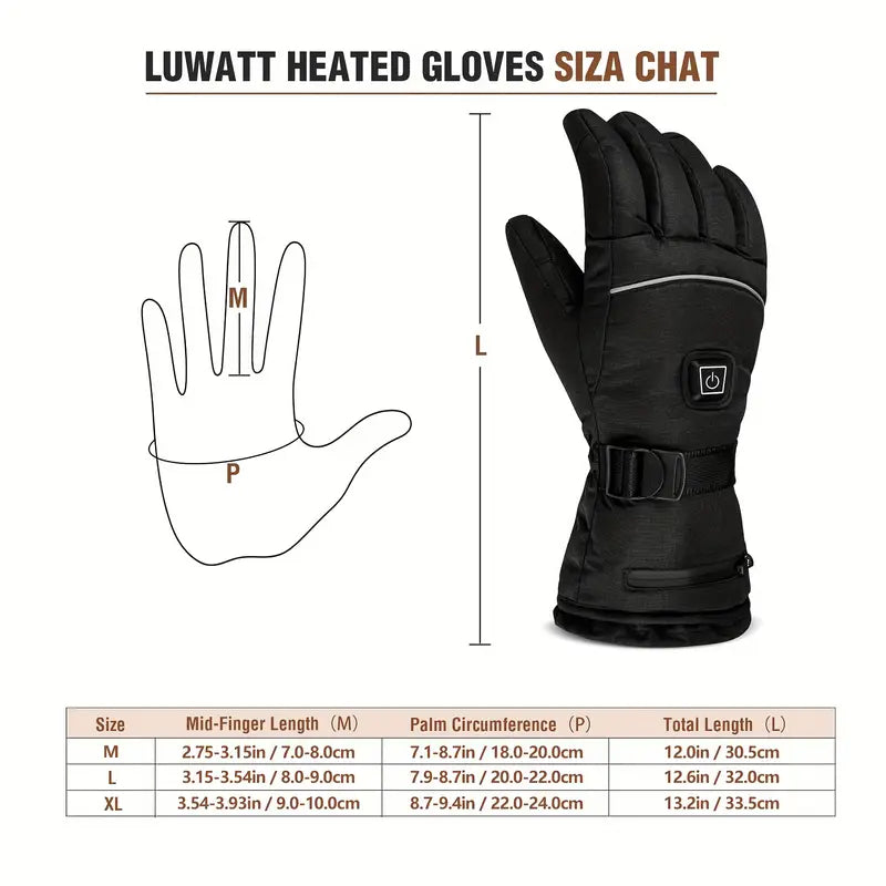 3-Level Temperature Control Heated Gloves
